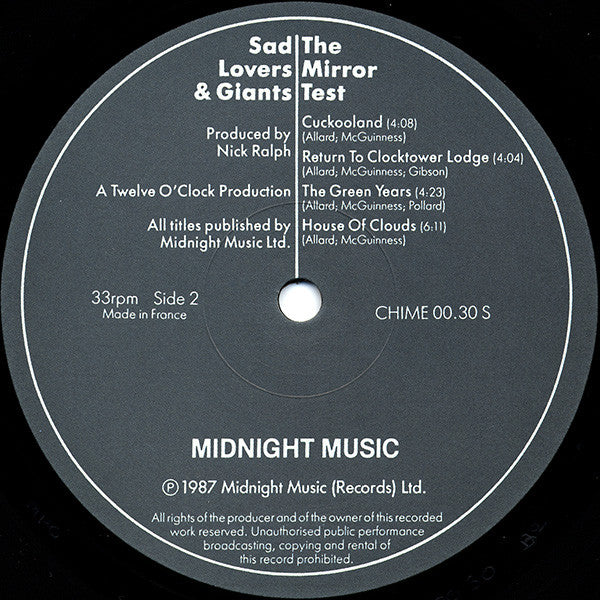 Sad Lovers And Giants - The Mirror Test