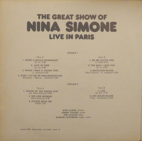 Nina Simone - The Great Show Of Nina Simone Live In Paris