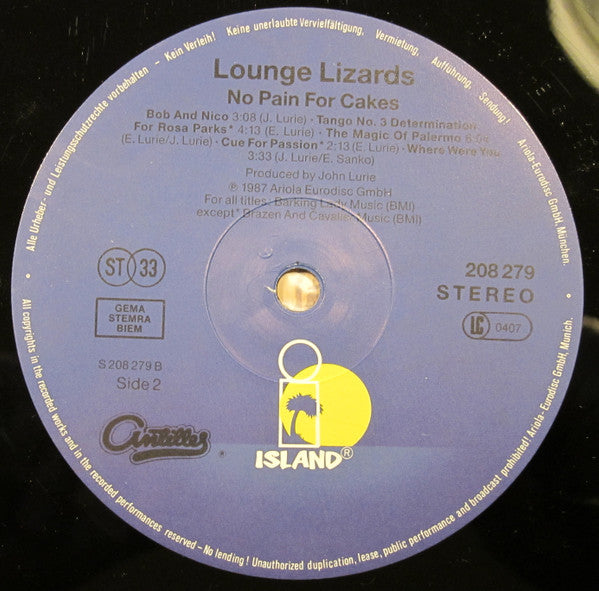 Lounge Lizards - No Pain For Cakes