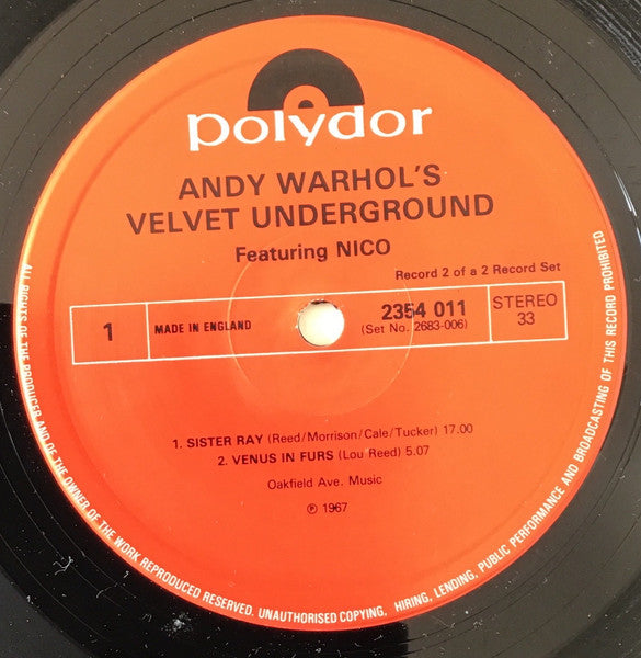 The Velvet Underground - Andy Warhol's Velvet Underground Featuring Nico