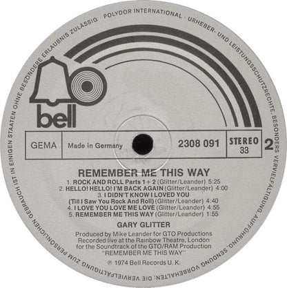 Gary Glitter - Remember Me This Way