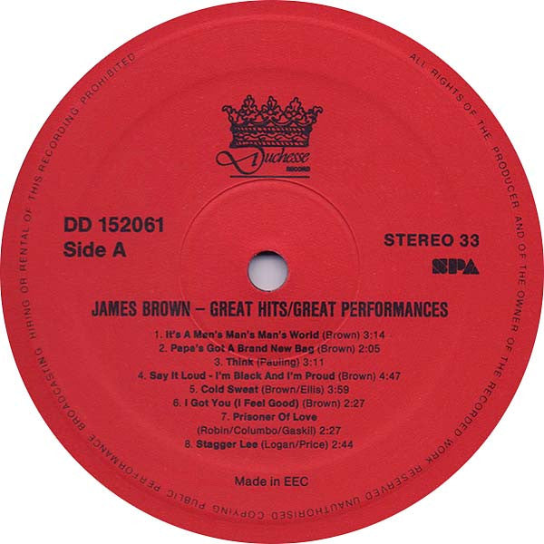 James Brown - Great Hits / Great Performances