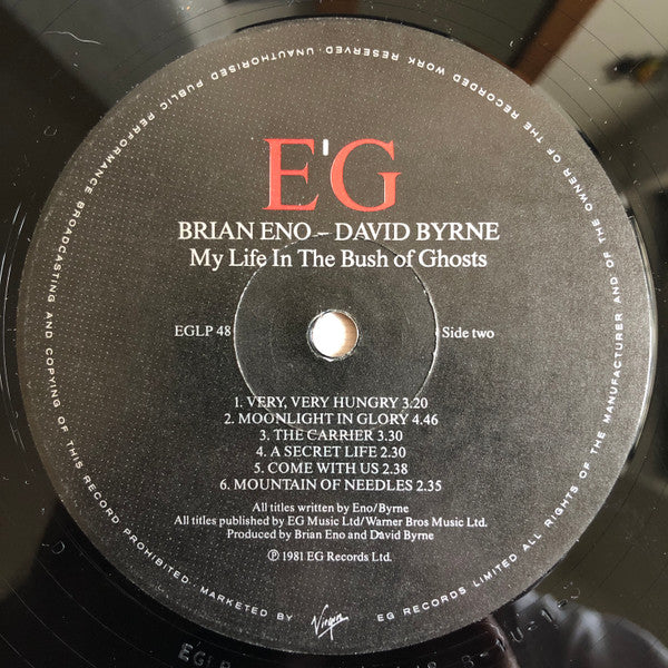 Brian Eno - David Byrne ‎– My Life In The Bush Of Ghosts