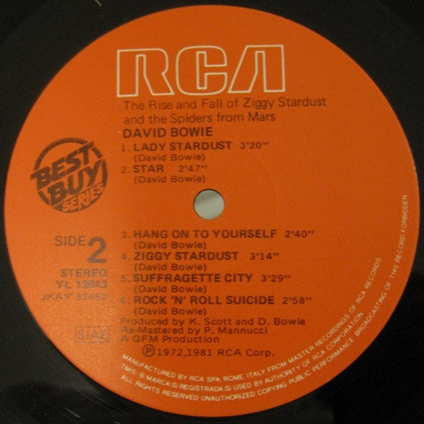 David Bowie - The Rise And Fall Of Ziggy Stardust And The Spiders From Mars