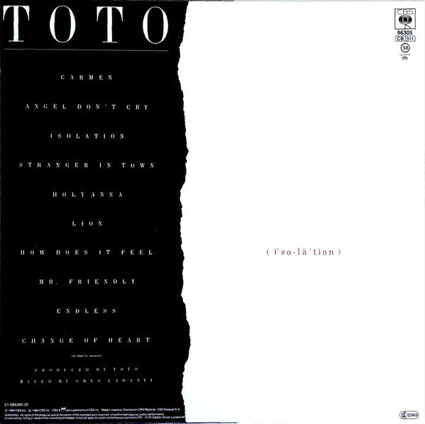 Toto - Isolation