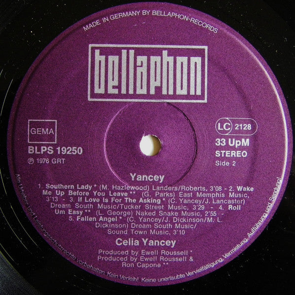 Celia Yancey - Yancey