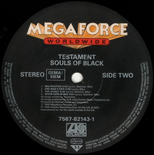 Testament - Souls Of Black