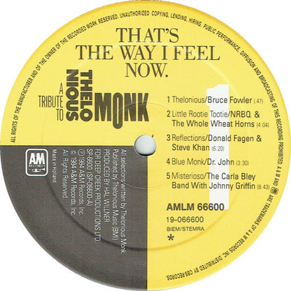 Various - That's The Way I Feel Now - A Tribute To Thelonious Monk