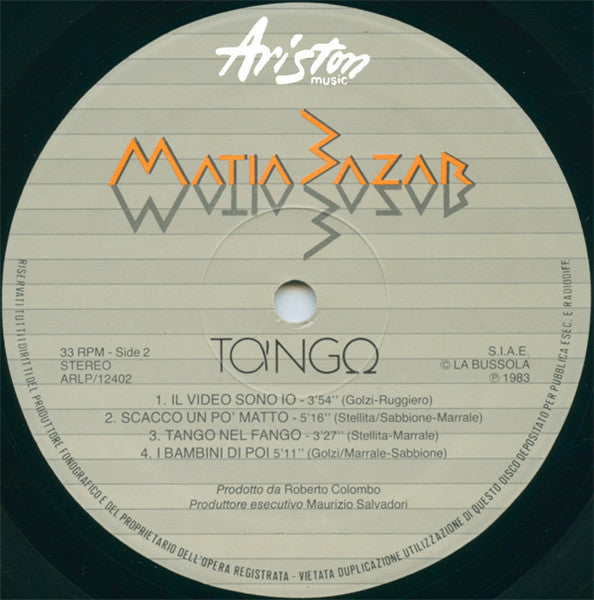 Matia Bazar - Tango