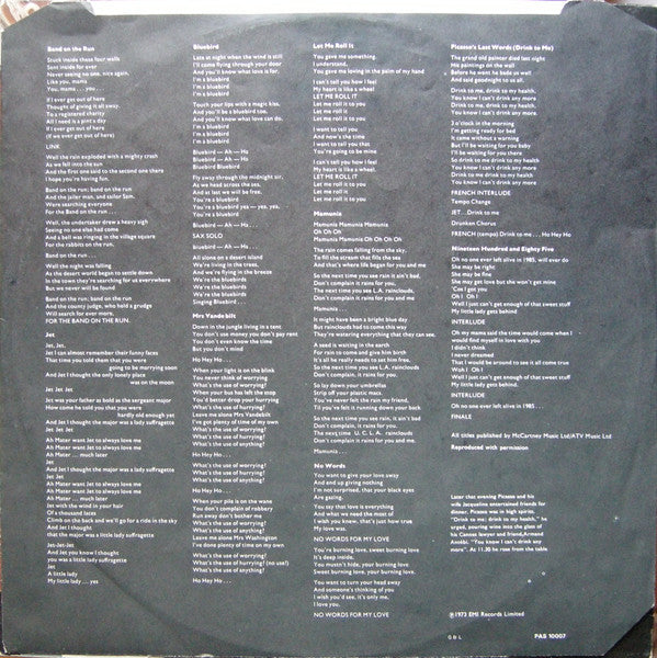 Wings - Band On The Run