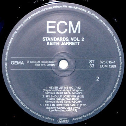 Keith Jarrett, Gary Peacock, Jack DeJohnette ‎– Standards, Vol. 2