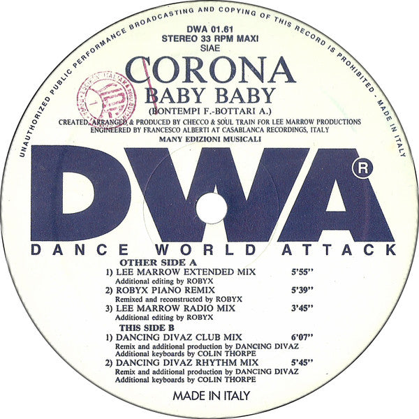 Corona - Baby Baby