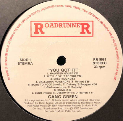 Gang Green - You Got It