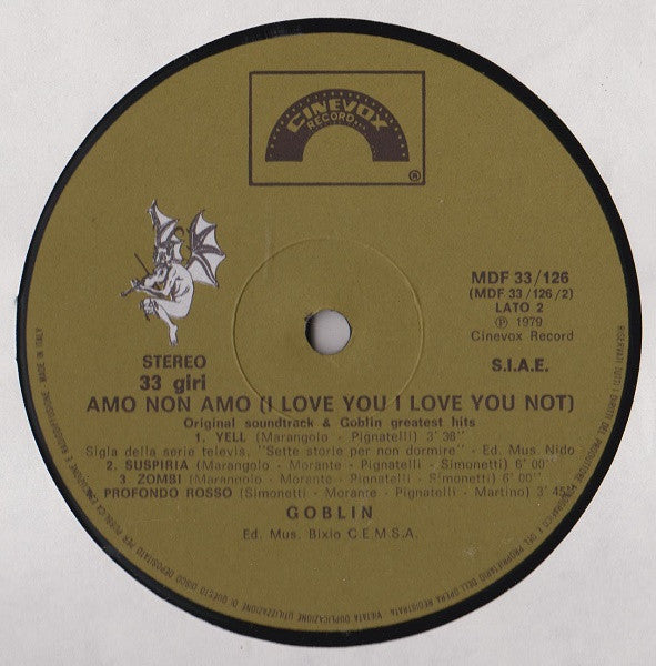Goblin - Amo Non Amo (I Love You I Love You Not)