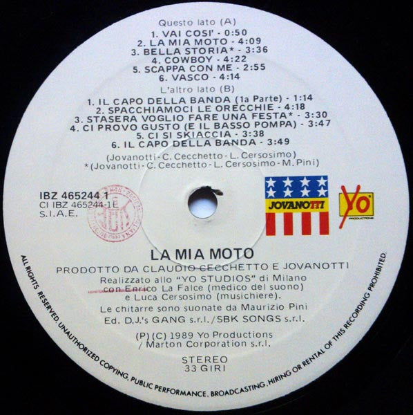 Jovanotti - La Mia Moto