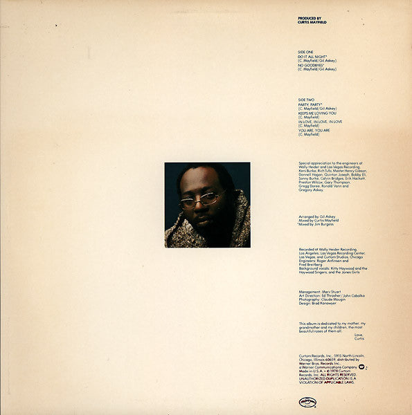 Curtis Mayfield - Do It All Night