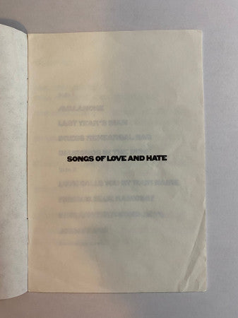 Leonard Cohen - Songs Of Love And Hate