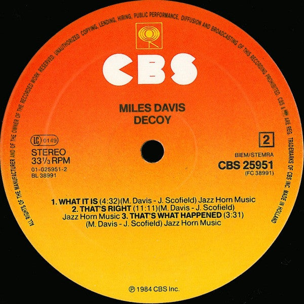 Miles Davis - Decoy