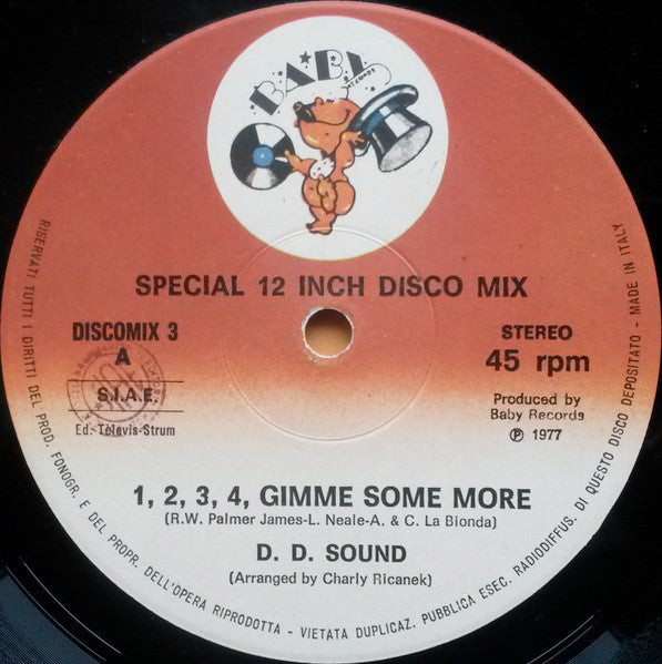 D.D. Sound - 1, 2, 3, 4, Gimme Some More / We Like It