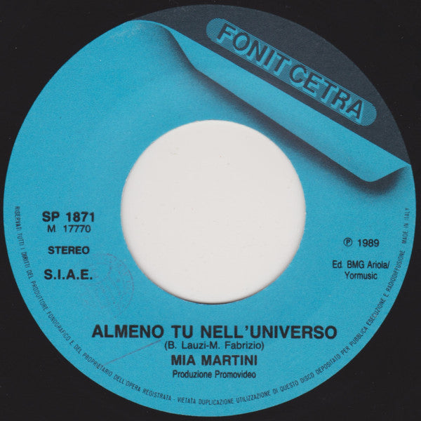 Mia Martini - Almeno Tu Nell'Universo (7")