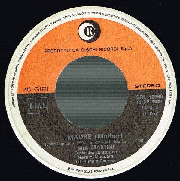 Mia Martini - Piccolo Uomo (7")