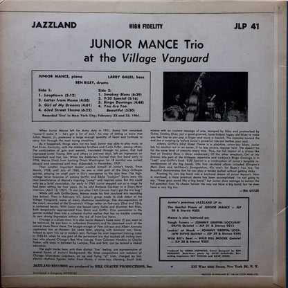 Junior Mance Trio - At The Village Vanguard