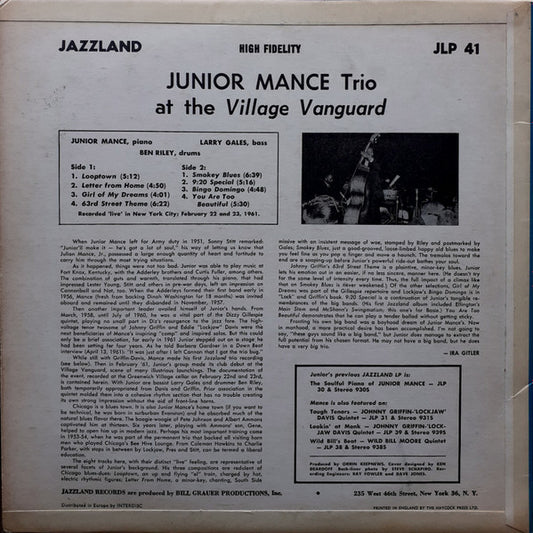 Junior Mance Trio - At The Village Vanguard