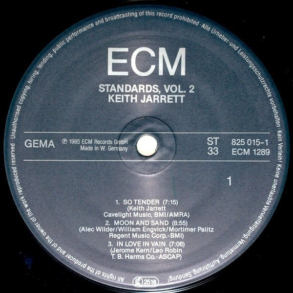 Keith Jarrett, Gary Peacock, Jack DeJohnette ‎– Standards, Vol. 2