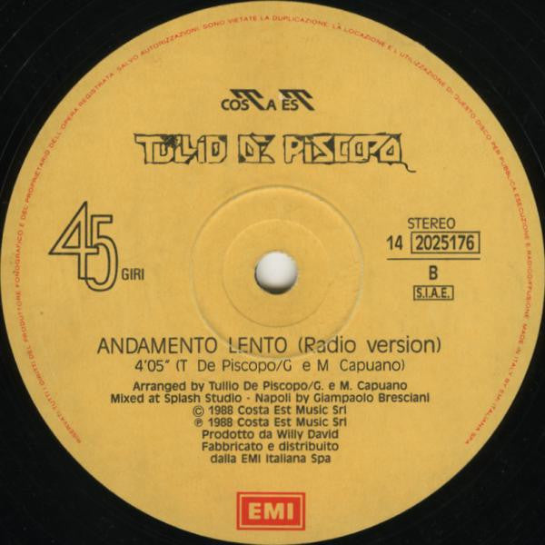 Tullio De Piscopo - Andamento Lento (Club Mix)