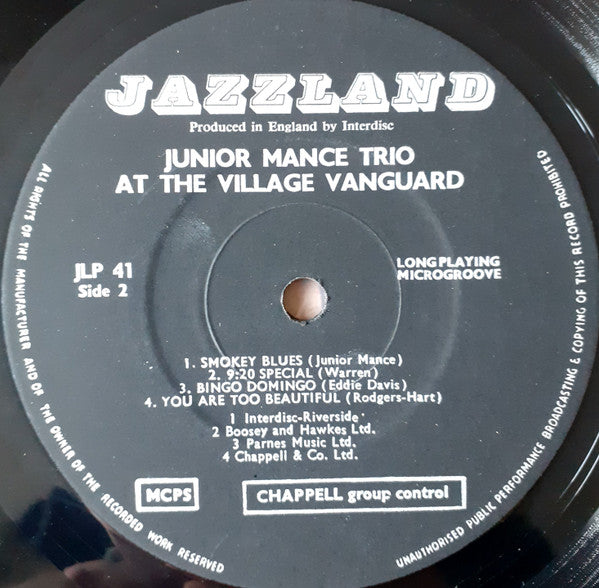 Junior Mance Trio - At The Village Vanguard