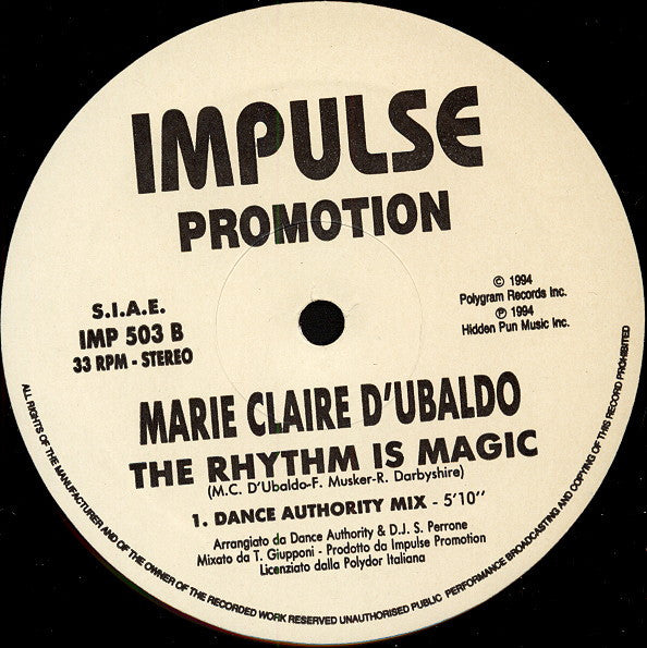 Marie-Claire D'Ubaldo - The Rhythm Is Magic