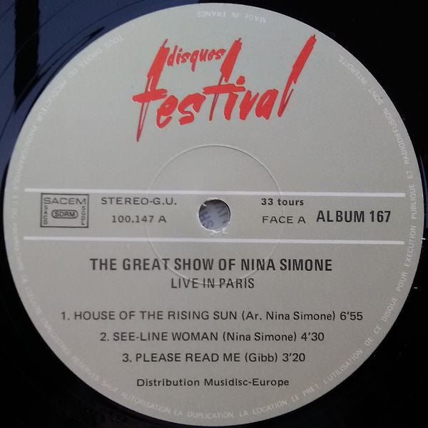 Nina Simone - The Great Show Of Nina Simone Live In Paris