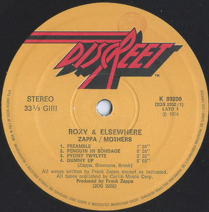 Frank Zappa / Mothers - Roxy & Elsewhere