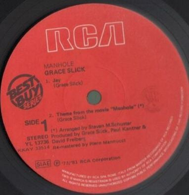 Grace Slick - Manhole