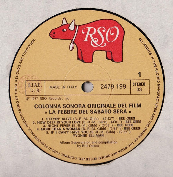 Various - La Febbre Del Sabato Sera = Saturday Night Fever (Colonna Sonora Originale Del Film)