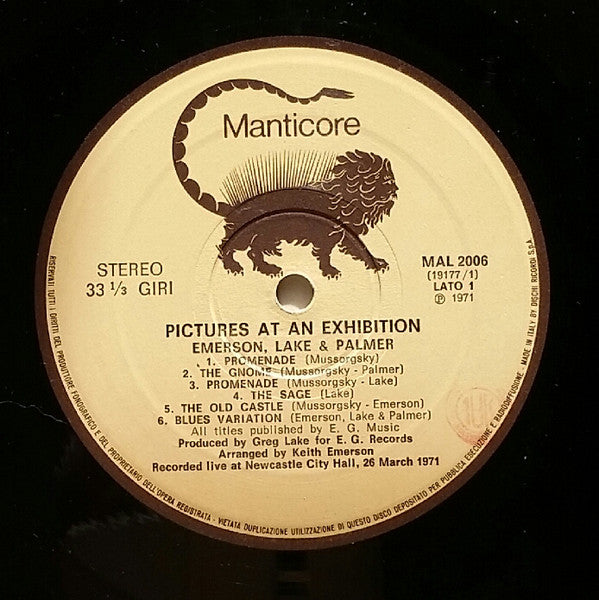 Emerson, Lake & Palmer - Pictures At An Exhibition