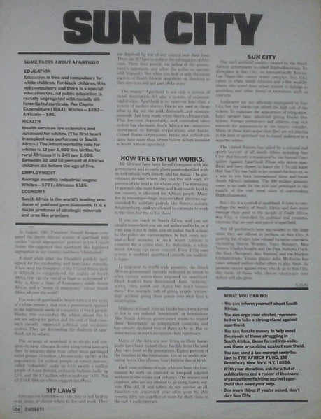 Artists United Against Apartheid - Sun City