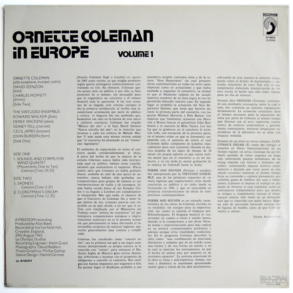 Ornette Coleman - In Europe Volume 1