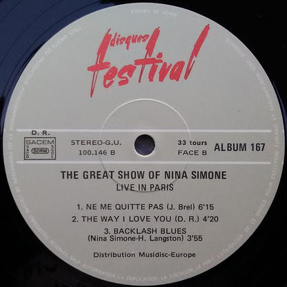 Nina Simone - The Great Show Of Nina Simone Live In Paris