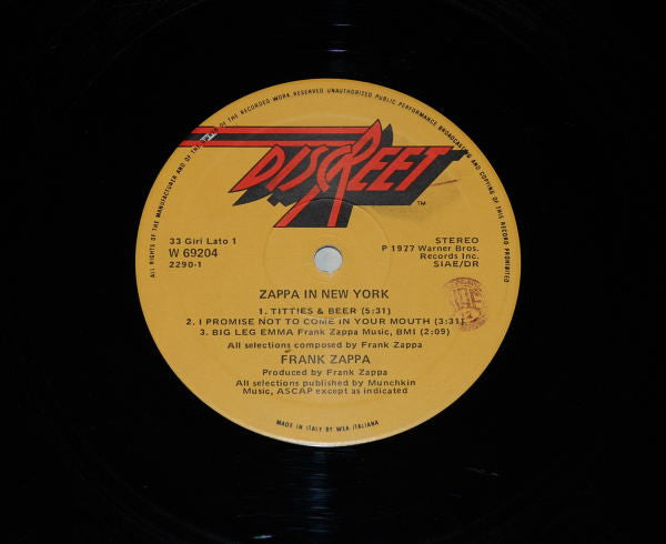 Frank Zappa - Zappa In New York