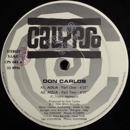 Don Carlos - Aqua (SOLO DISCO 3)