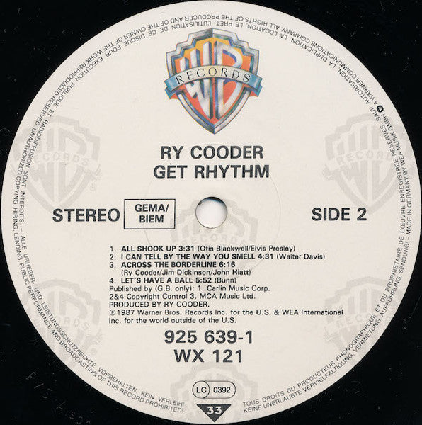 Ry Cooder - Get Rhythm