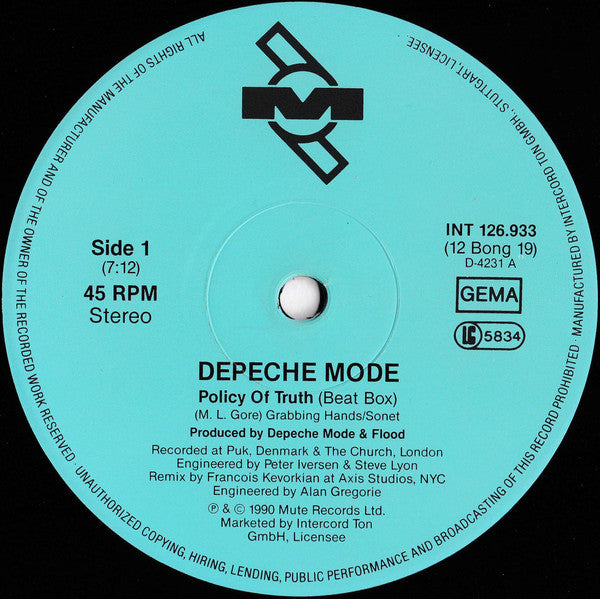 Depeche Mode - Policy Of Truth