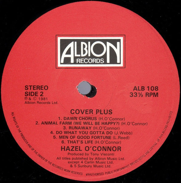 Hazel O'Connor - Cover Plus