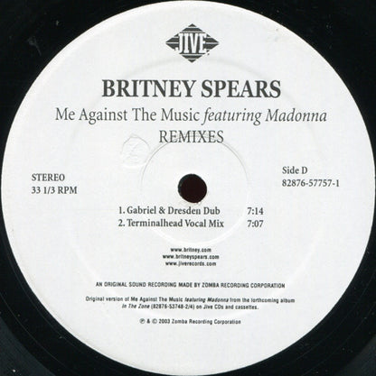Britney Spears - Me Against The Music (Remixes) - (nuovo)