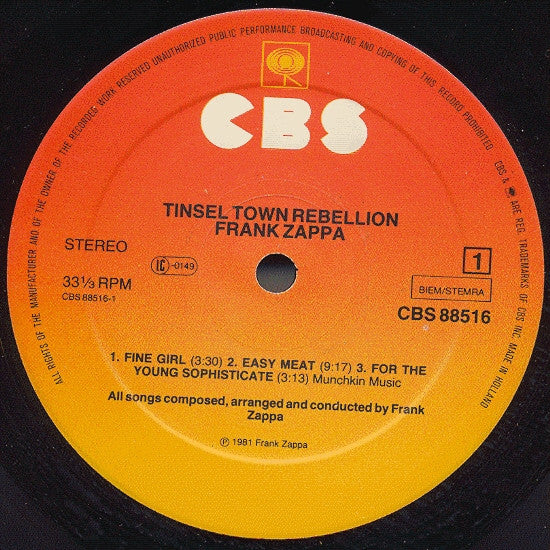 Frank Zappa - Tinsel Town Rebellion