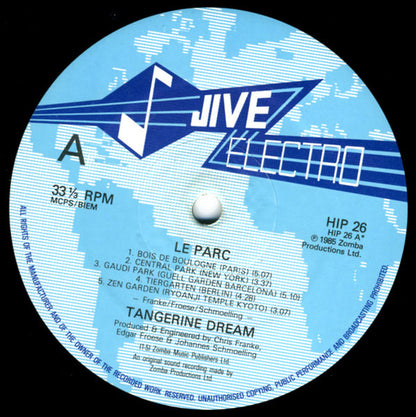 Tangerine Dream - Le Parc