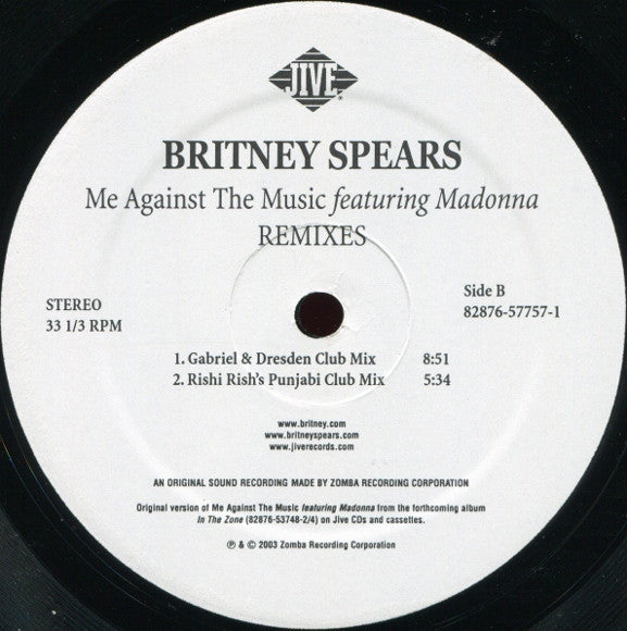 Britney Spears - Me Against The Music (Remixes) - (nuovo)