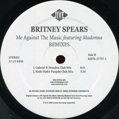 Britney Spears - Me Against The Music (Remixes) - (nuovo)