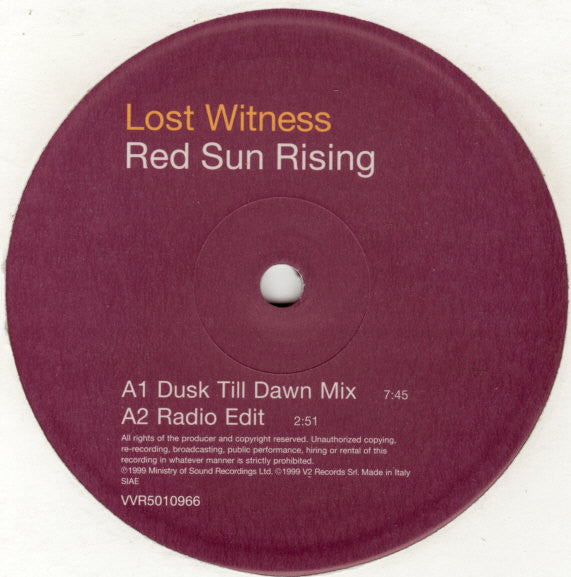 Lost Witness - Red Sun Rising